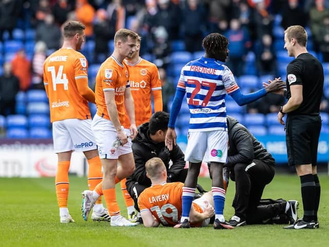 Lavery suffered the injury during the recent defeat to Reading