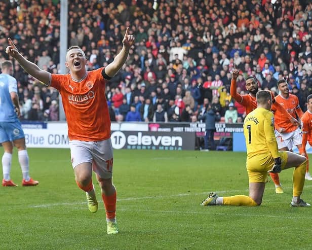 Shayne Lavery capped off Blackpool's strong first-half performance with a well-taken goal