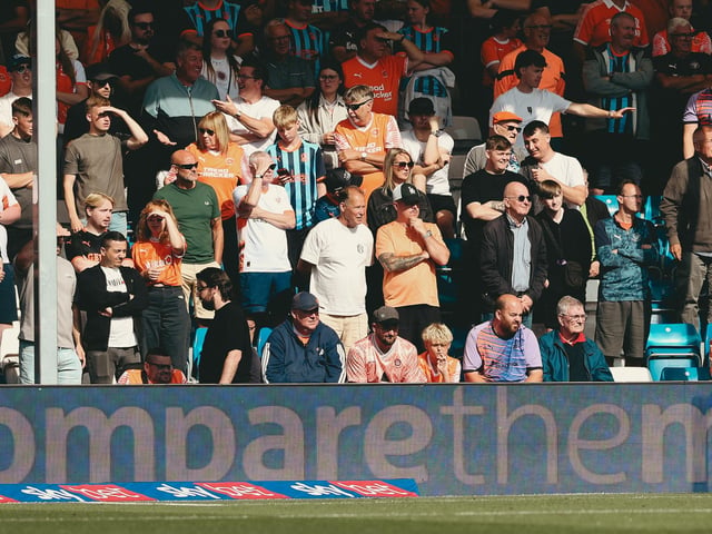 Seasiders supporters packed out the away end at Stockport.