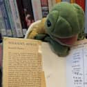 Blackpool Libraries staff said that Tobias (pictured with the book) was extremely excited that it had been returned even if it was 45 years later!
