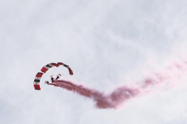 The Red Devil Parachute Team perform at the Blackpool Air Show 2023. Photo: Kelvin Lister-Stuttard 