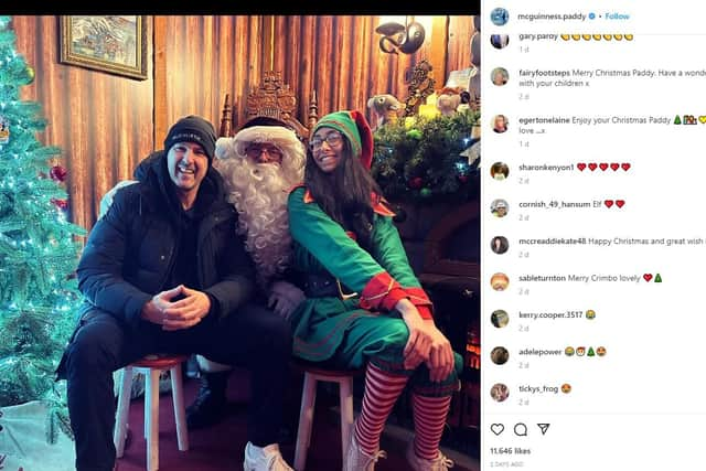 Paddy McGuinness shared snaps on Instagram following a visit to see Santa with the family