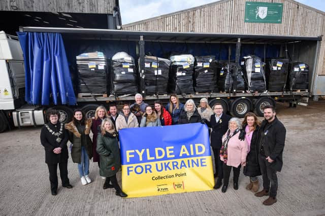 A truck taking more than 15,000 items donated to Ukranian refugees via the Fylde Aid for Ukraine Appeal all set depart from Lytham