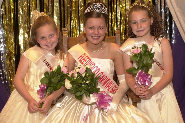 Fleetwood Carnival Queen and retinue Laurie Sorensen, Leanne Dagger and Kirsty Wakefield