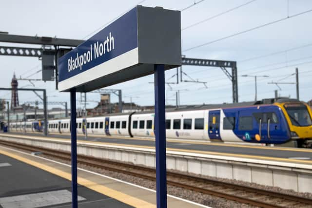 A Northern train at Blackpool North Station