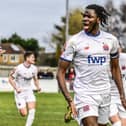 Mo Faal scored both goals as AFC Fylde won at Peterborough Sports Picture: Steve McLellan