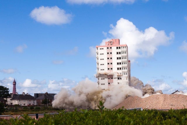 With Blackpool Tower standing proudly in the distance it was time to say goodbye to the flats - an era which had come to a natural end