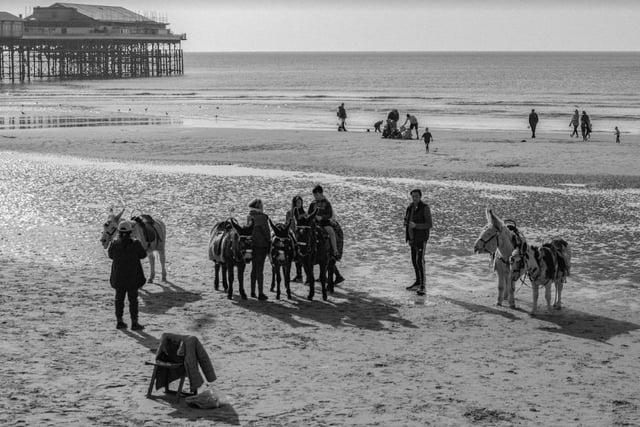 Donkey rides  on the beach and a pier - what could be more Blackpool? Emilia Zogo  enjoys taking photos of the resort.