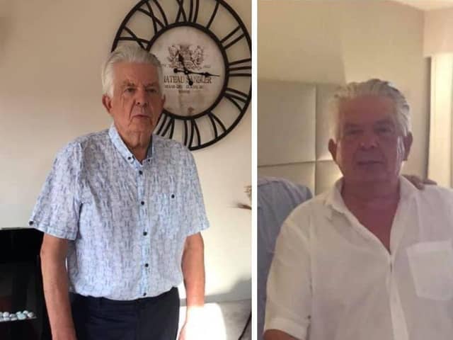 Before and after shots of Dave Page, 72, from South Shore, who lose three and a half stone and has maintained a healthy weight since