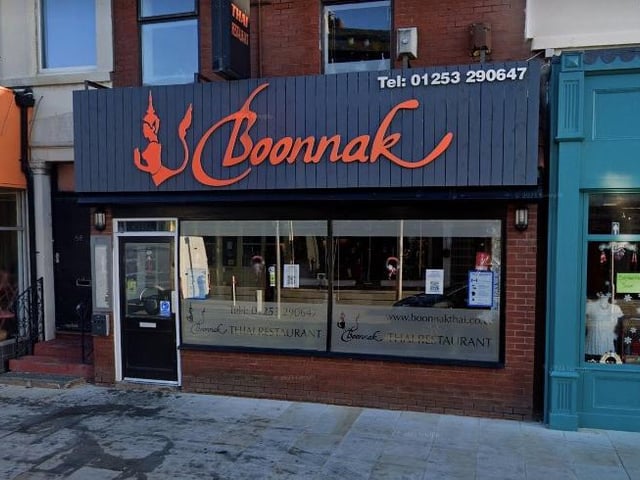 Boonnak Thai Restaurant, 60 Topping Street, Blackpool FY1 3AQ