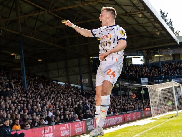 In for Jordan Gabriel and headed Blackpool in front with his fourth goal since signing in January. Could have had a second too.