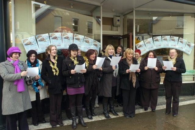 Staff from Lancaster and Morecambe Newspapers entertained shoppers in Morecambe with their rendition of Jungle Bells