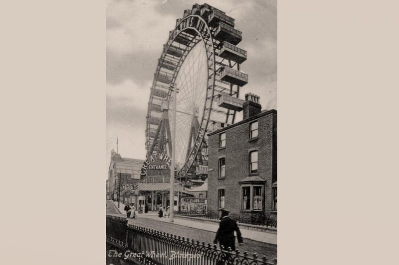 When the rival Tower Company and Winter Gardens Company became one in 1928 the new board of directors made the decision to close down the Big Wheel. Look at the entrance to the attraction and imagine living in the house on the end of the terrace...