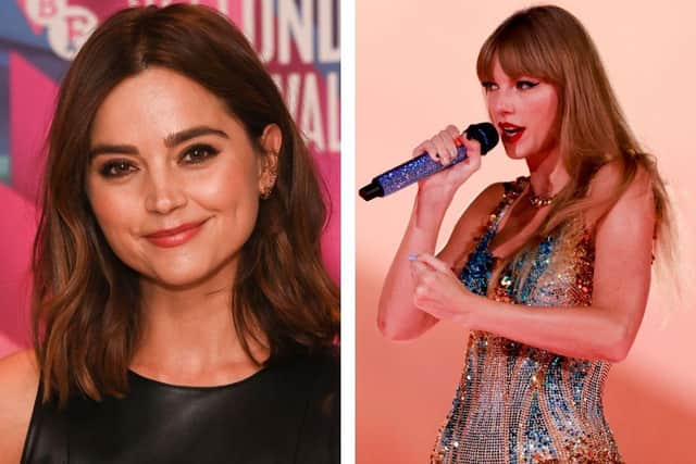 Left: Jenna Coleman. Right: Taylor Swift. Images: Getty