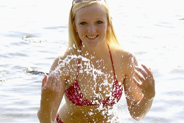 Jenny Linley takes a dip in 2003