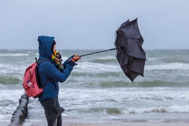 Strong winds of up to 70mph will continue to batter parts of Lancashire this weekend