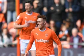 Sonny Carey's goal was the difference in Blackpool's victory over Cambridge United (Photographer Dave Howarth / CameraSport)