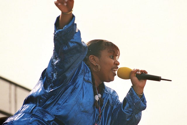 Award winning rapper Pheobe One live on stage in 1999