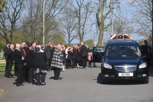 Funeral of Blackpool FC fan Tony Johnson