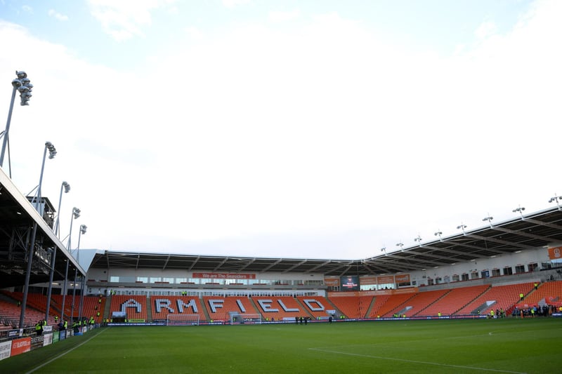 Blackpool have an average attendance of 10,636 this season, with Bloomfield Road holding a total capacity of 16,220.