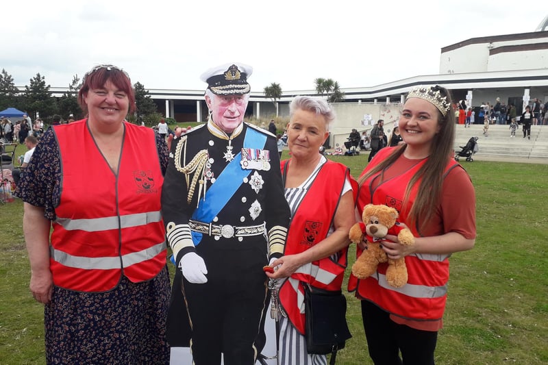 Fleetwood Town Council's team of the day- joined by King Charles III. From Left: Coun Cheryl Raynor (chairman), Coun Lorraine Beavers and town clerk Lauren Harrison.