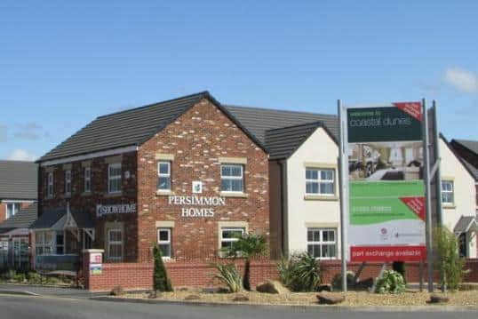 The entrance to Persimmon's Coastal Dunes development and its showhome in Lytham.