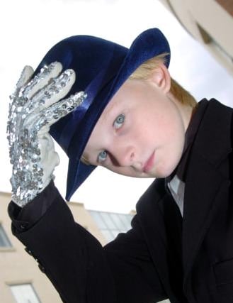 Ryan Howarth aged 12 from Conisbrough performed in Doncaster town centre as Micheal Jackson.