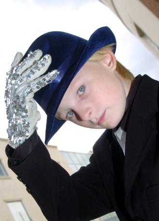 Ryan Howarth aged 12 from Conisbrough performed in Doncaster town centre as Micheal Jackson.