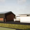 Artist's impression of the sports hall (photo from Cassidy & Ashton)