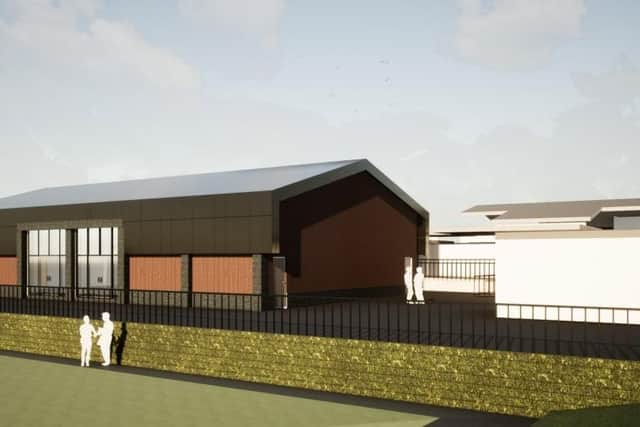 Artist's impression of the sports hall (photo from Cassidy & Ashton)