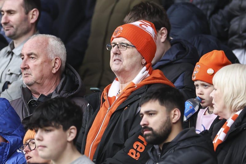 Seasiders supporters at Bloomfield Road on Easter Monday.