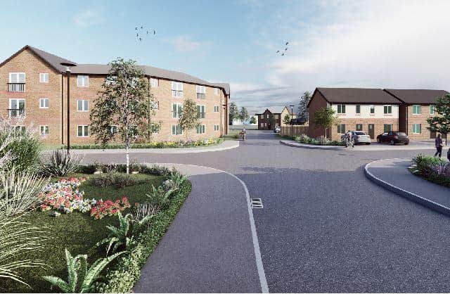 A computer generated image of how the new homes at Bourne Road Thornton will look