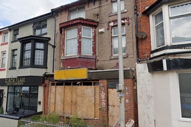 A derelict former B&B on Hornby Road