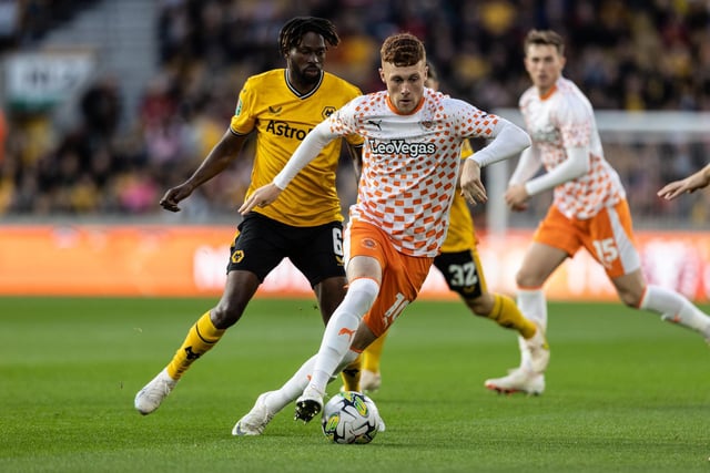 Carey had some bright moments going forward, and led the press for Blackpool.