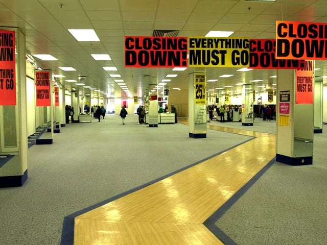There was almost nothing left to sell in this photo of C&A