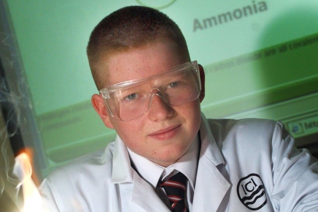 Keron Jackson taking part in a science lessons at Millfield High School