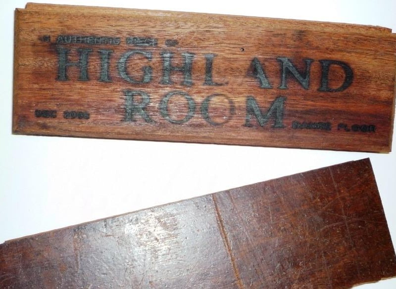 Sections from the Highland Room dance floor were sold off to the public at the Grundy Art Gallery. Northern Soul Fans were among the buyers