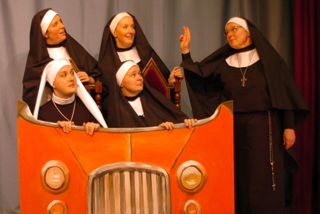 Dress rehearsal of Trinity Theatre Group's production of 'Nunsense' at Holy Trinity church hall, Dean Street, Blackpool. Pictured are: (back left to right) Kate Simister, Louise Gray, and Chris Caldicott. Front: Tracy Gittins and Gillian Moore
