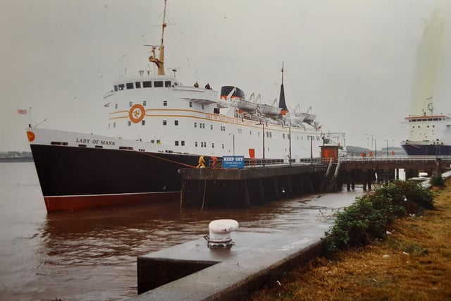 The Lady of Mann berthed in Fleetwood, 1994