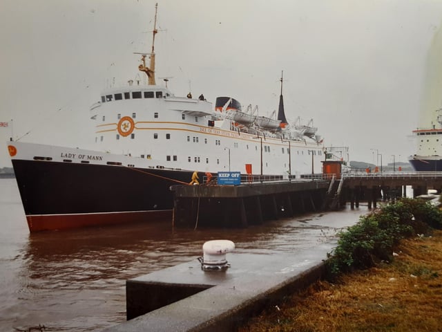The Lady of Mann berthed in Fleetwood, 1994