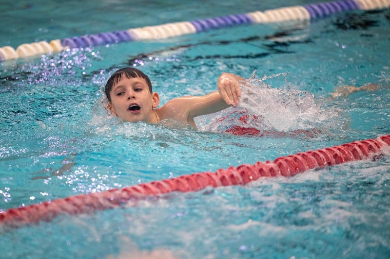 Hundreds of swimmers, many of them youngsters, took part as the Lytham St Annes Swimarathon returned after three years.