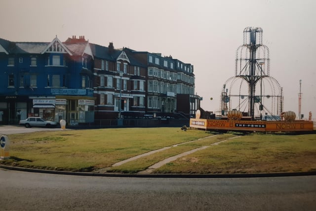 All set for the Illuminations - Norweb's roundabout centrepiece at Gynn Square in 1993