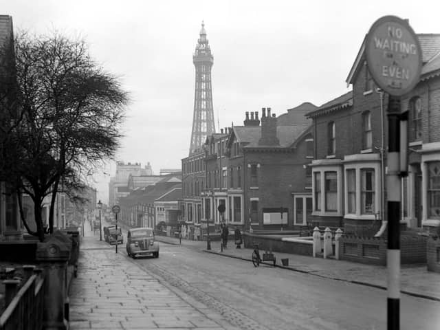 Adelaide Street from King Street, Blackpool 1953