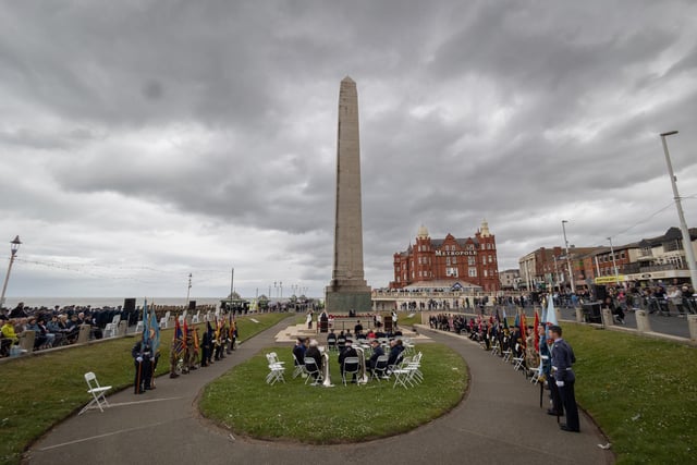 Armed Forces service and parade at Blackpool war memorial on Sunday, June 26