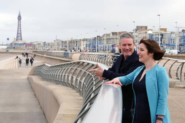 Labour Party leader Sir Keir Starmer and shadow education secretary Bridget Phillipson during their visit to Blackpool