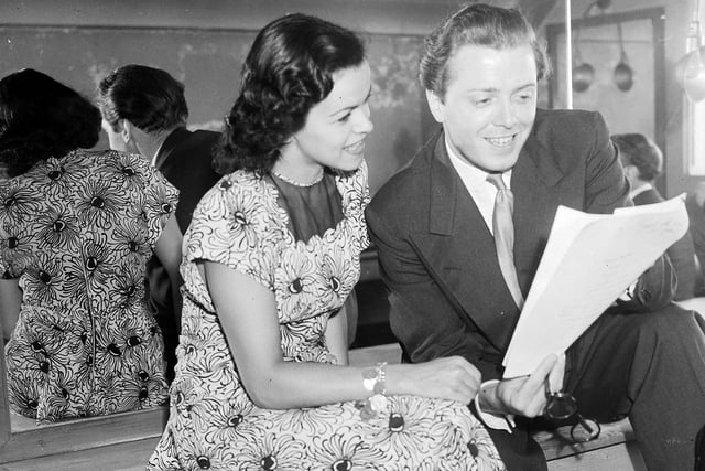 Richard Attenborough in Blackpool with Eve Boswell.