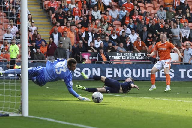 Shayne Lavery shoots wide during Blackpool's goalless draw with Leyton Orient last weekend Picture: Lee Parker/CameraSport