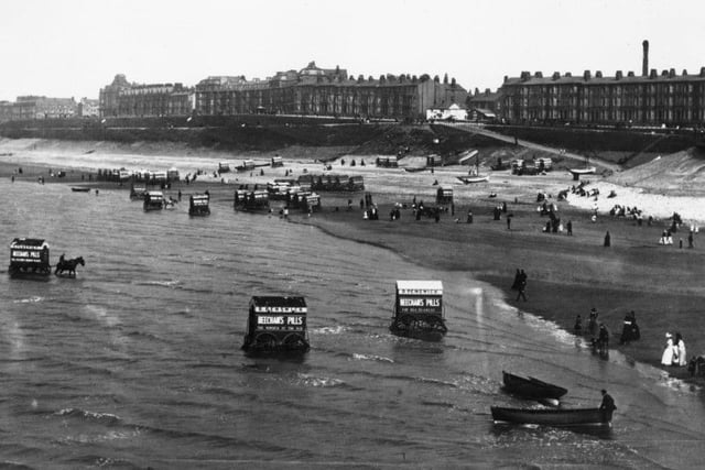 The beach at Blackpool before the tower was even built, 1880