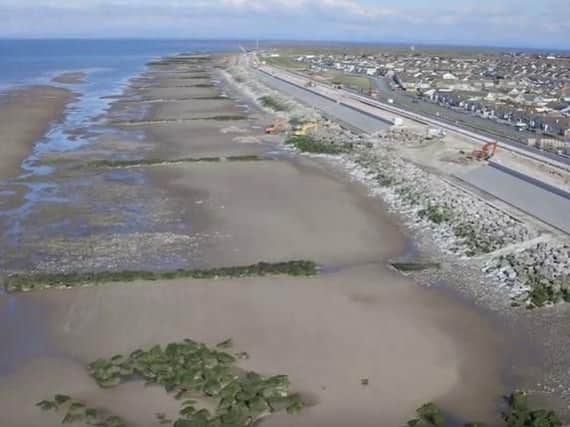 Rossall sea defence works continue