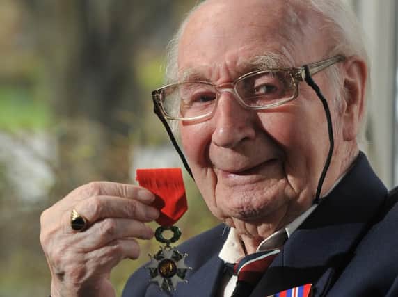 Ron was over the moon after being given the medal by his grandson yesterday